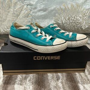 Dark Teal Converse. Youth size 1.